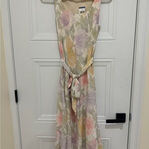Ralph Lauren Pastel Floral Midi Dress - NEW